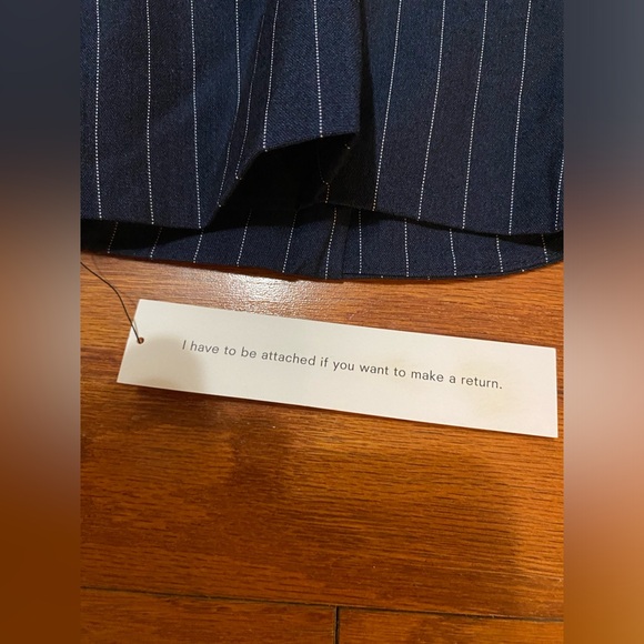 Reformation Top Delanie Midnight Stripe Size 6 Brand New NWT $168 - Picture 6 of 10